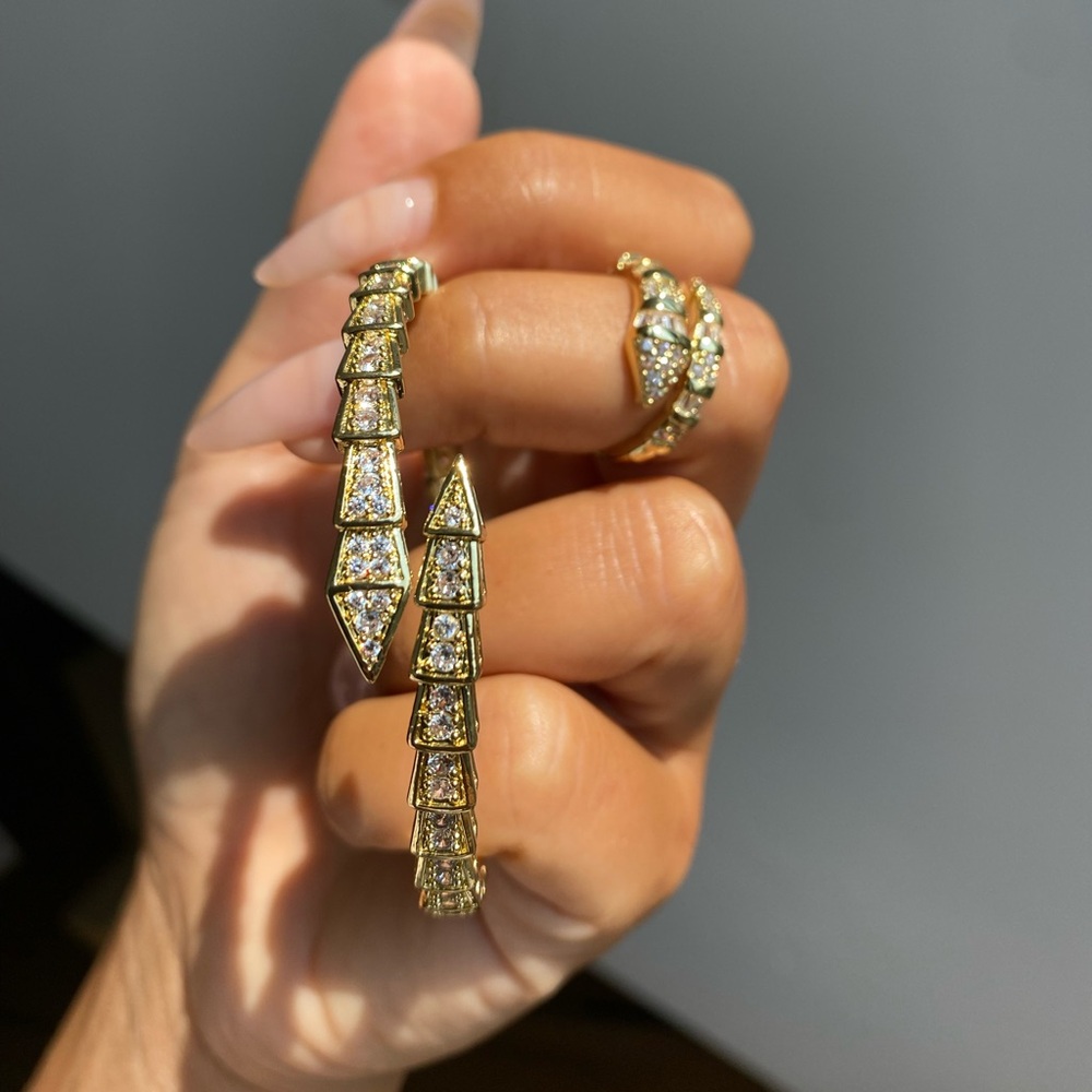 Serpenti Viper design bracelet and ring set 💛